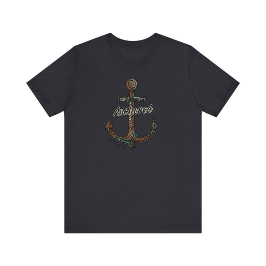 Anchored, with Crew Neck Unisex Tee - Sukmit Creation - Anchored, with Crew Neck Unisex Tee - #tag1#