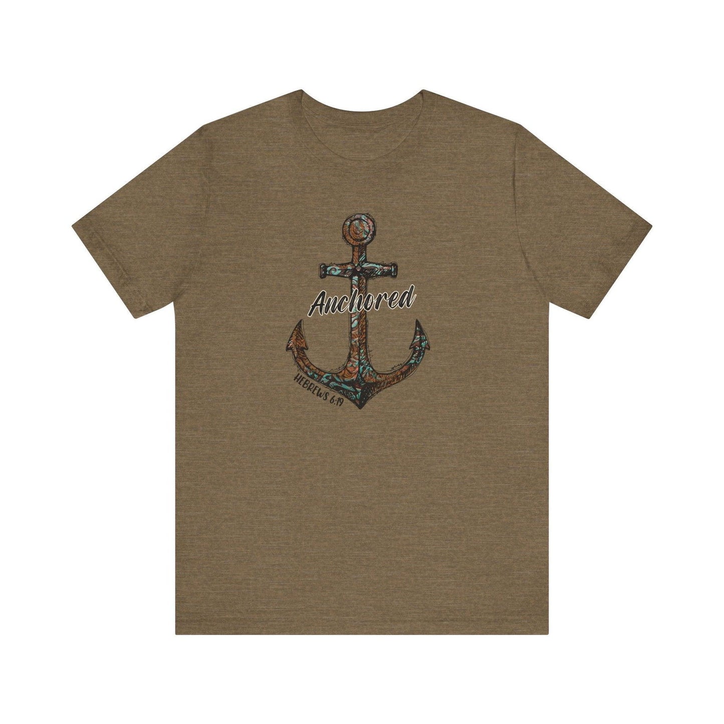Anchored, with Crew Neck Unisex Tee - Sukmit Creation - Anchored, with Crew Neck Unisex Tee - #tag1#