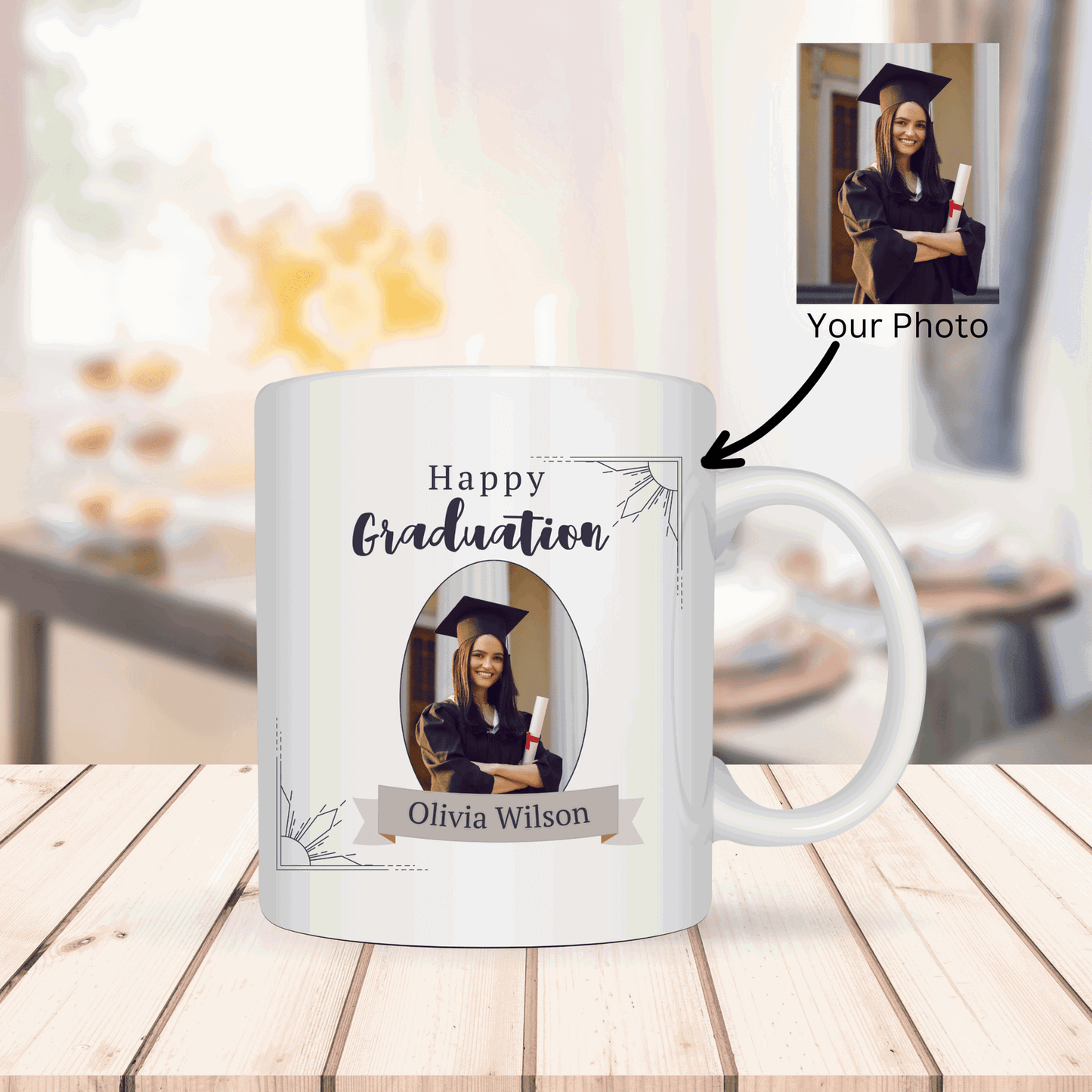 Custom Happy Graduation, 110z Mug / Personalized Graduation Mug, Add your Image. - Sukmit Creation - Custom Happy Graduation, 110z Mug / Personalized Graduation Mug, Add your Image. - #tag1#