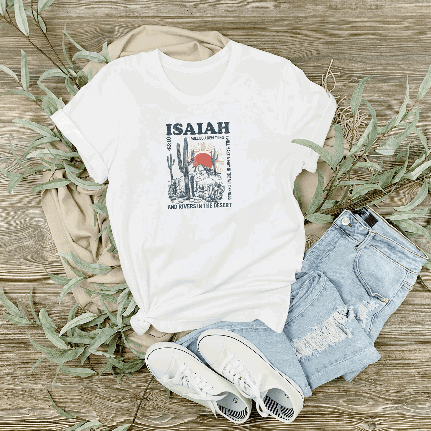 Faith-Based Apparel | Isaiah 43:19 White T-Shirt- Inspirational Christian Apparel - Sukmit Creation - Faith-Based Apparel | Isaiah 43:19 White T-Shirt- Inspirational Christian Apparel - #tag1#