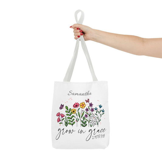 Grow in Grace Personalized Tote Bag - Unique Faith-Inspired Gift - Sukmit Creation - Grow in Grace Personalized Tote Bag - Unique Faith-Inspired Gift - #tag1#