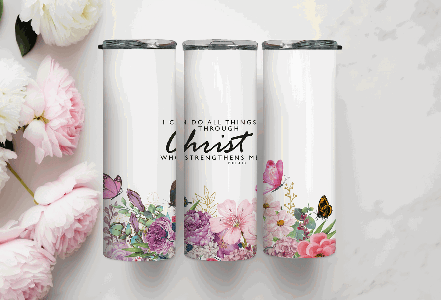 I can do all things through Christ 20oz skinny Tumbler - Sukmit Creation - I can do all things through Christ 20oz skinny Tumbler - #tag1#