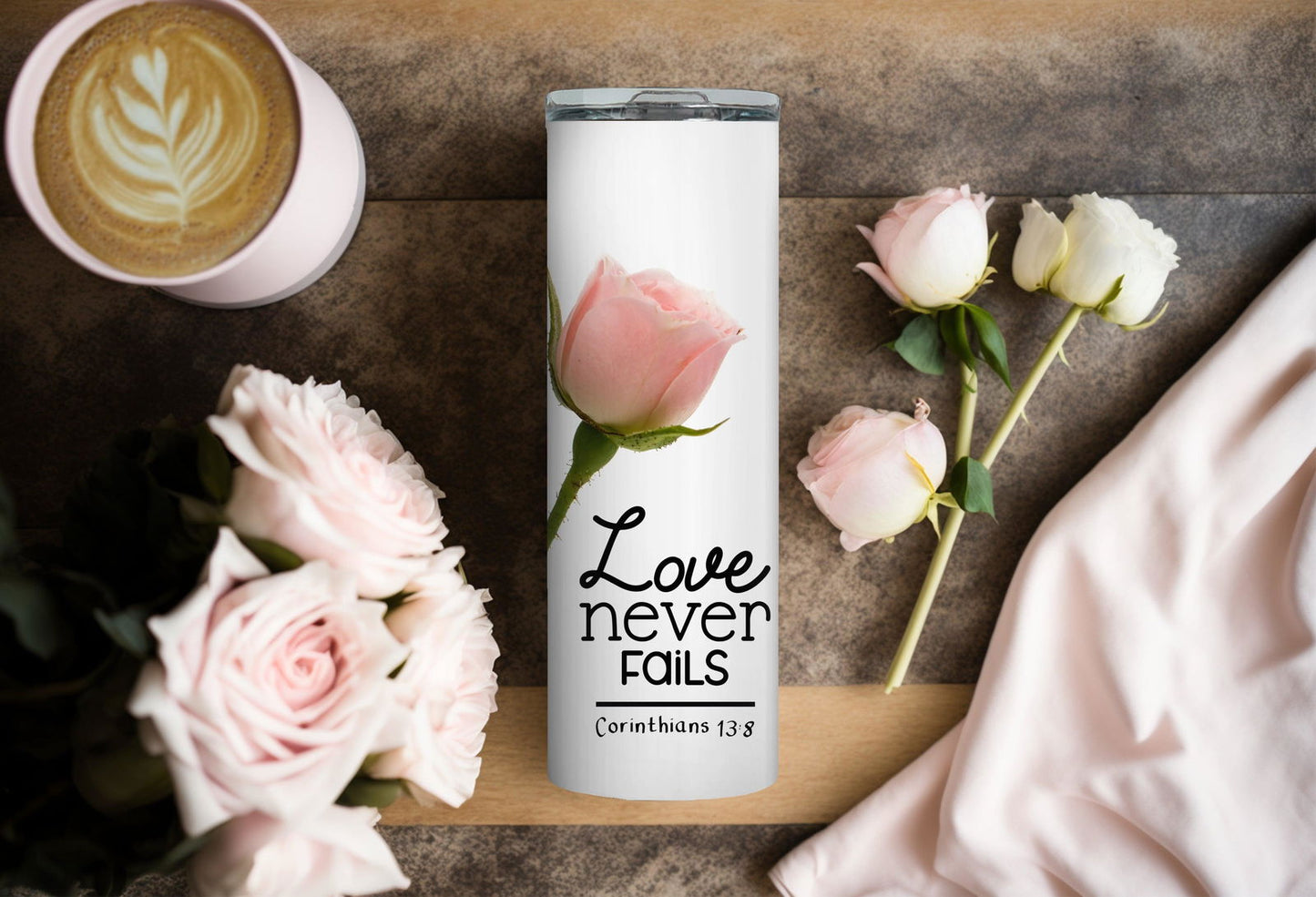 Love never fails 20oz skiny Tumbler - Sukmit Creation - Love never fails 20oz skiny Tumbler - #tag1#