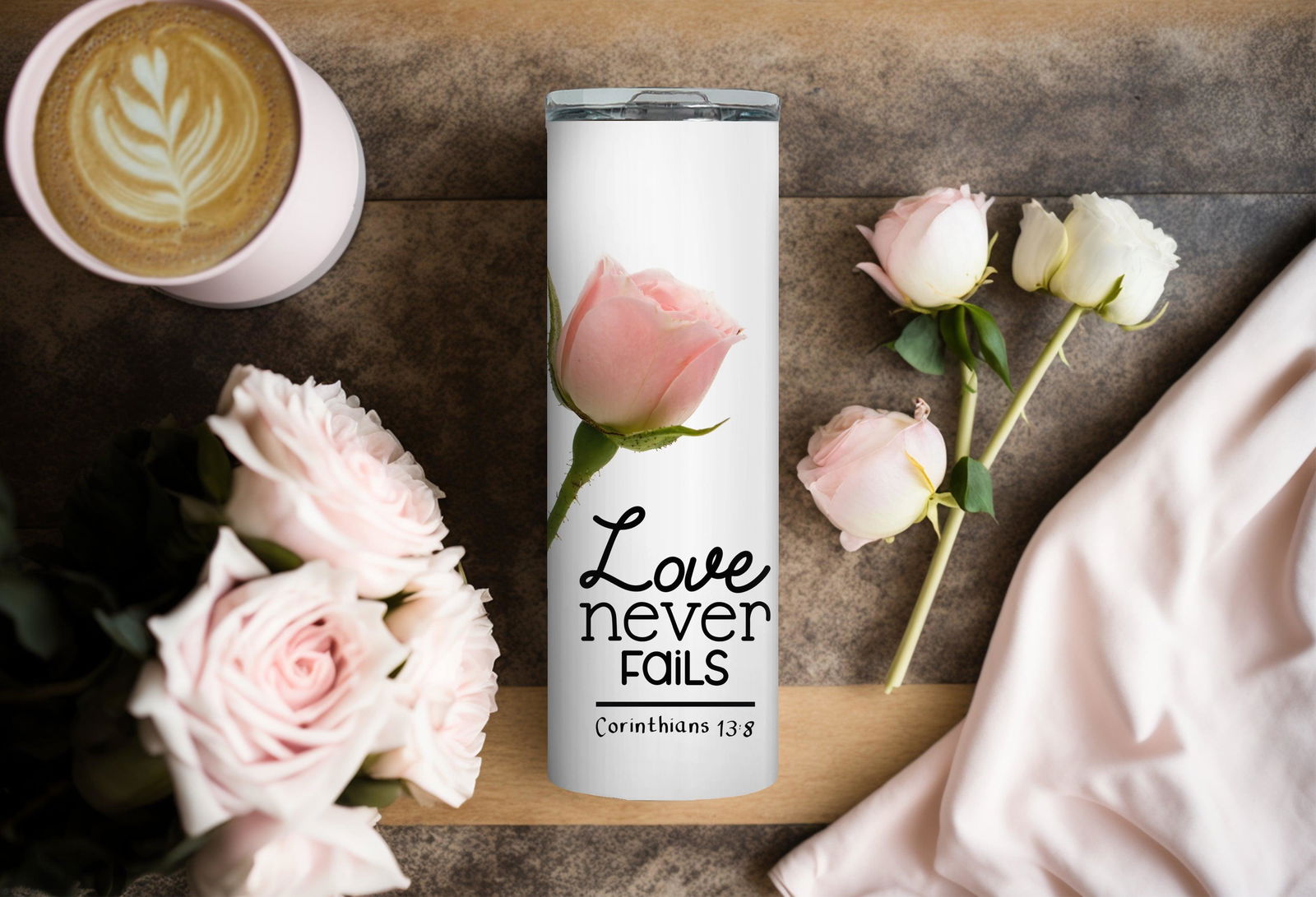 Love never fails 20oz skiny Tumbler - Sukmit Creation - Love never fails 20oz skiny Tumbler - #tag1#