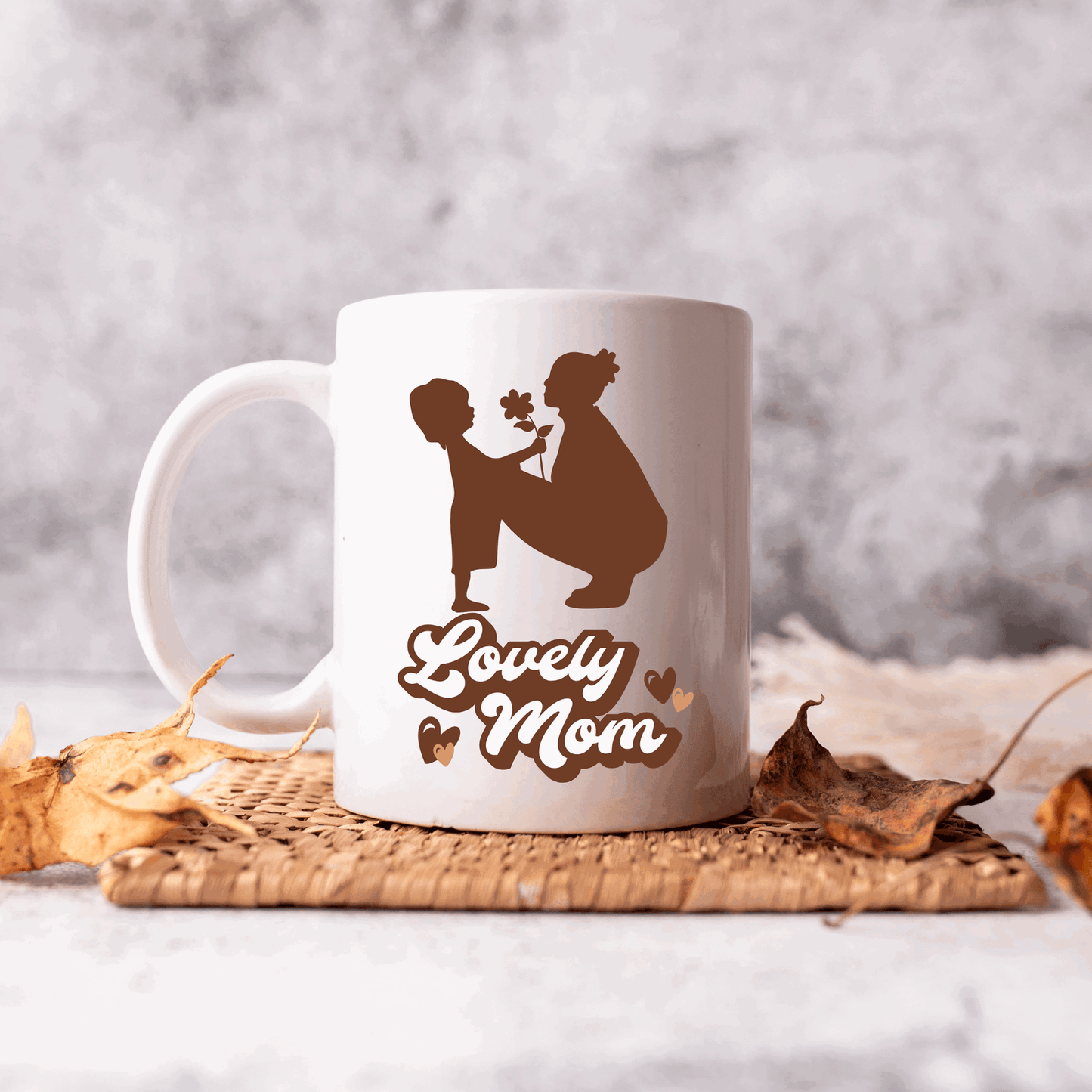 Lovely Mom, 11oz Mug- Happy mother's day-Mother and Daughter - Sukmit Creation - Lovely Mom, 11oz Mug- Happy mother's day-Mother and Daughter - #tag1#