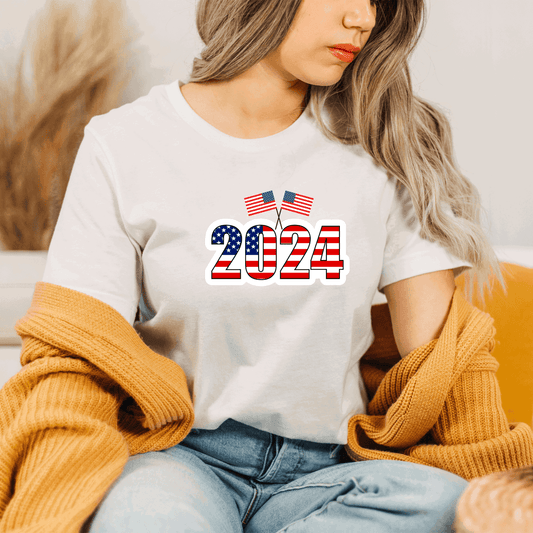 USA Flag T-Shirt - 2024 Patriotic Design - Sukmit Creation - USA Flag T-Shirt - 2024 Patriotic Design - #tag1#