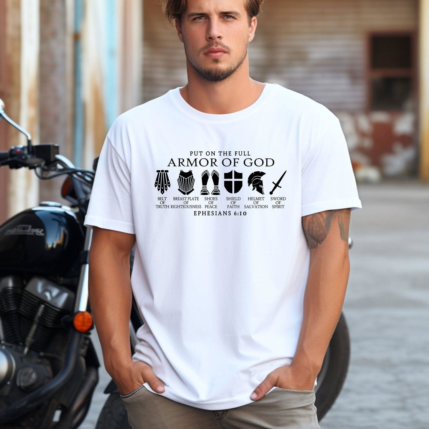 Wear Your Faith: Armor of God T-shirt - Sukmit Creation - Wear Your Faith: Armor of God T-shirt - #tag1#