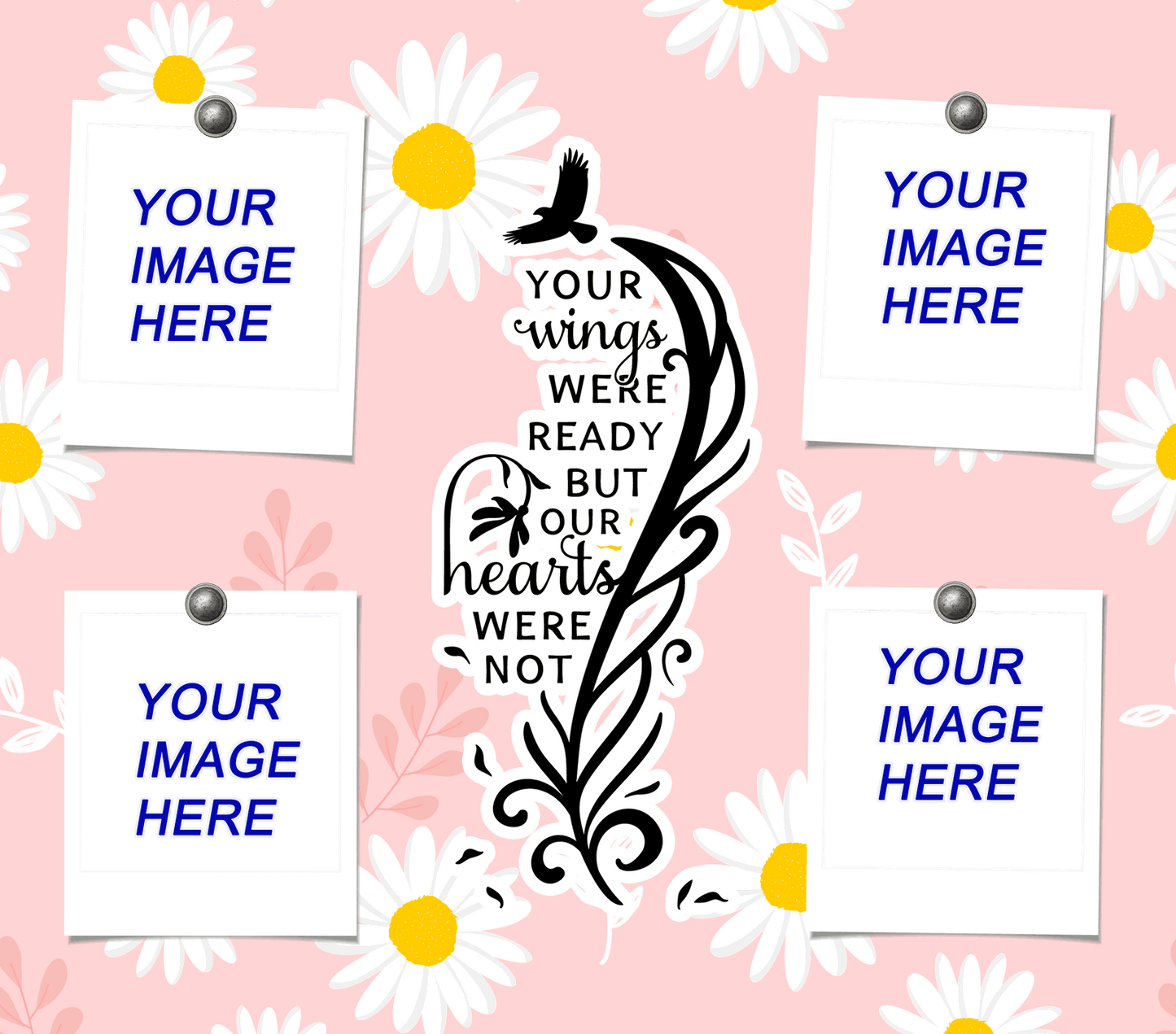 Wings of Remembrance: Personalized Memorial 20 oz Tumbler with 4 Photos - Sukmit Creation - Wings of Remembrance: Personalized Memorial 20 oz Tumbler with 4 Photos - #tag1#