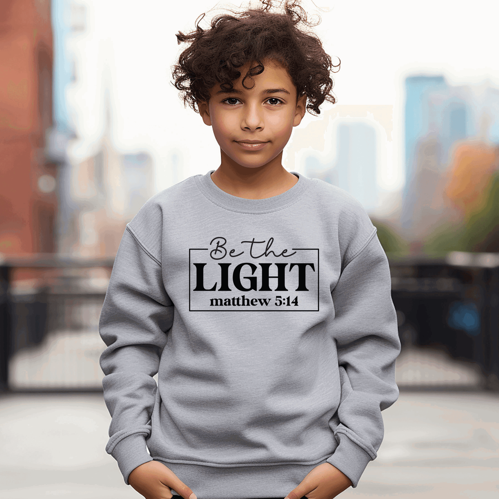 Be the Light, Unisex Crew Neck for kids - Sukmit Creation - Be the Light, Unisex Crew Neck for kids - #tag1#