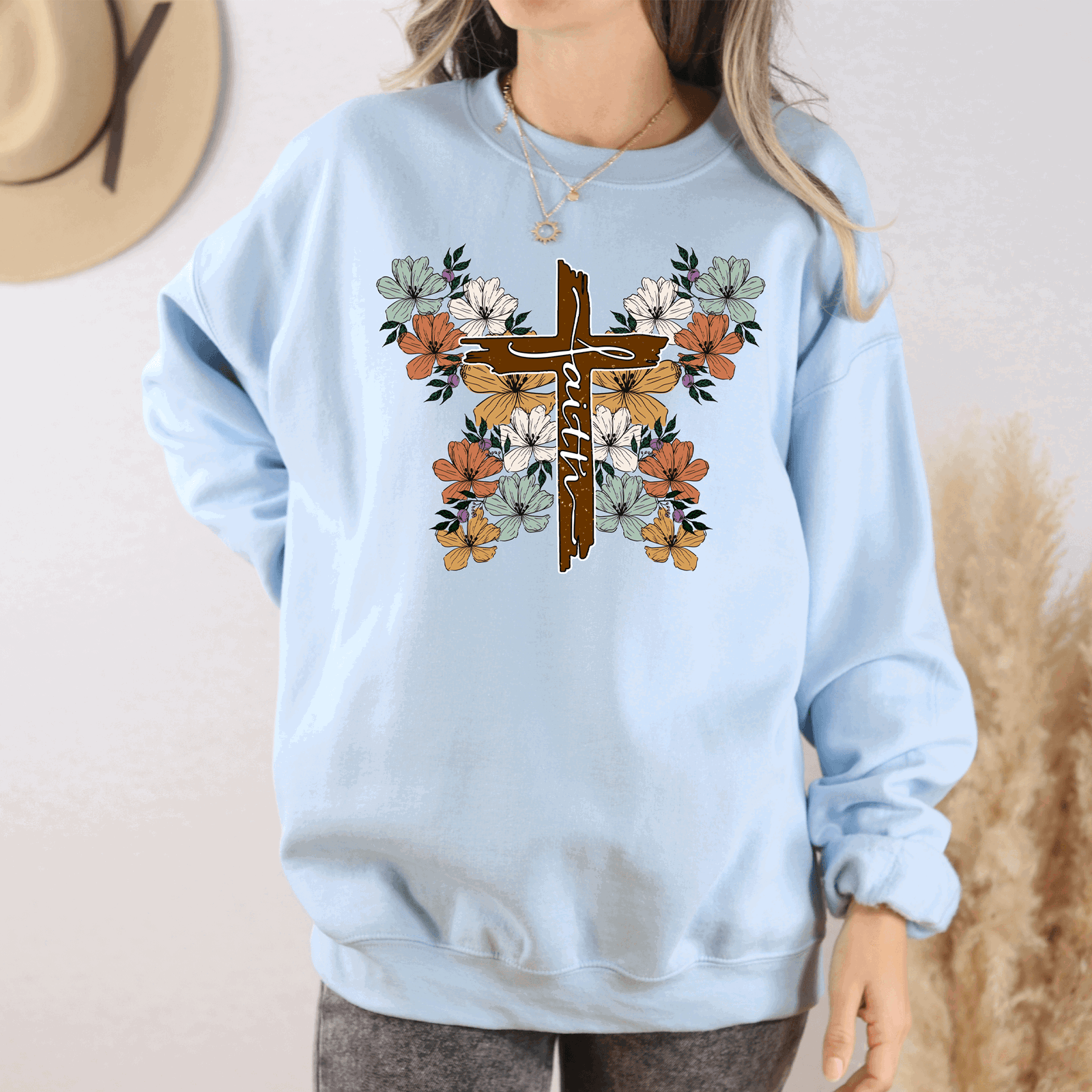 Faith, Unisex Heavy Blend™ Crewneck Sweatshirt - Sukmit Creation - Faith, Unisex Heavy Blend™ Crewneck Sweatshirt - #tag1#
