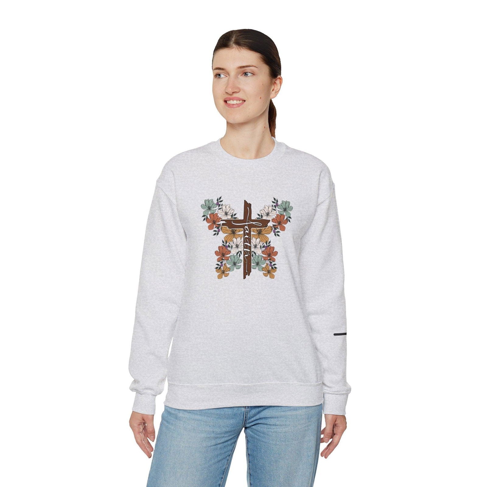 Faith, Unisex Heavy Blend™ Crewneck Sweatshirt - Sukmit Creation - Faith, Unisex Heavy Blend™ Crewneck Sweatshirt - #tag1#