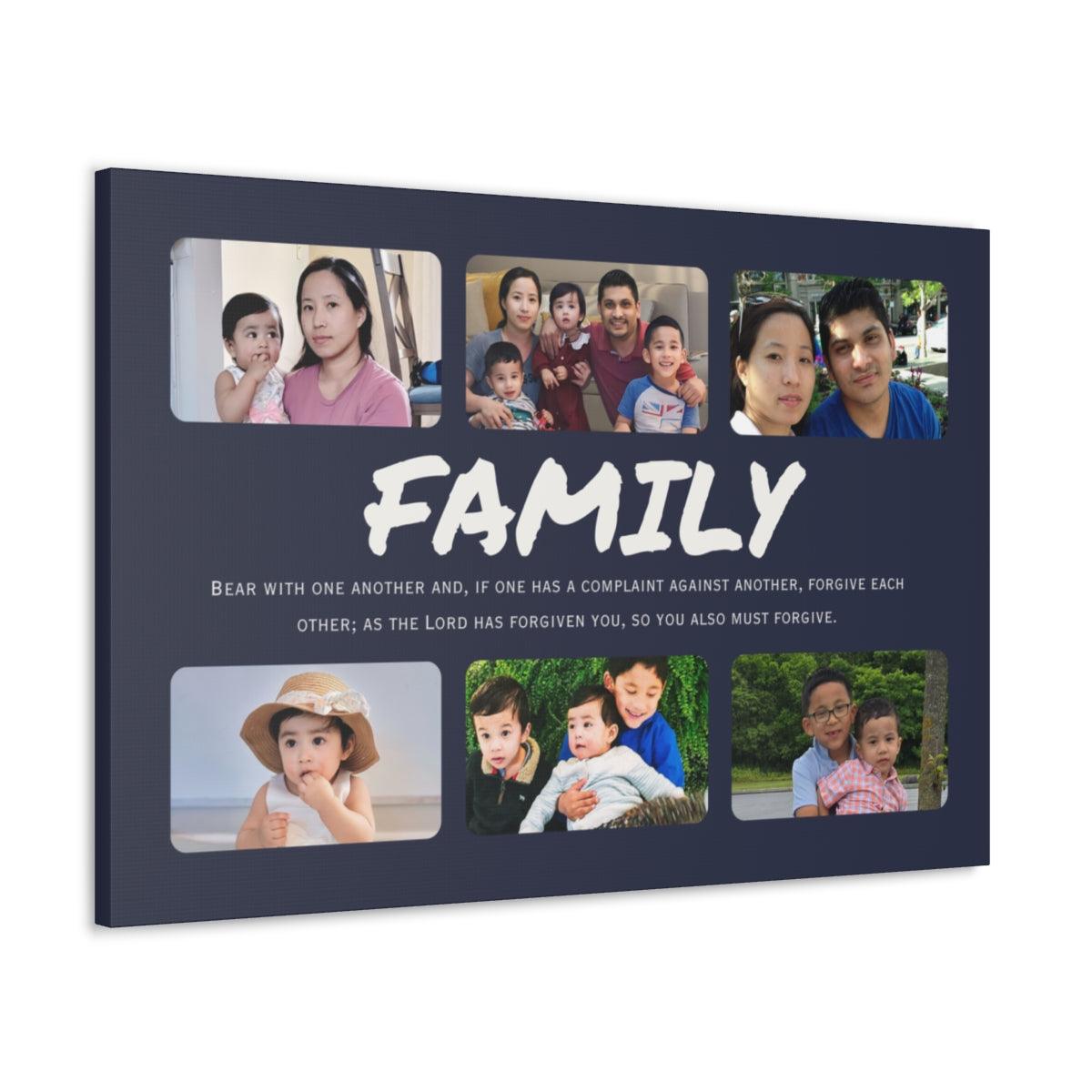 Personalized Family Photo Collage Canvas Print - Family Moments Art ...