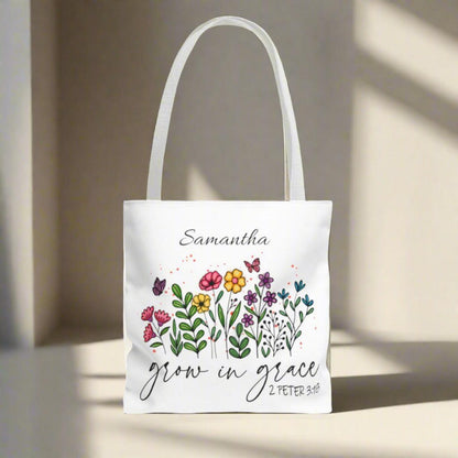Grow in Grace Personalized Tote Bag - Unique Faith-Inspired Gift - Sukmit Creation - Grow in Grace Personalized Tote Bag - Unique Faith-Inspired Gift - #tag1#