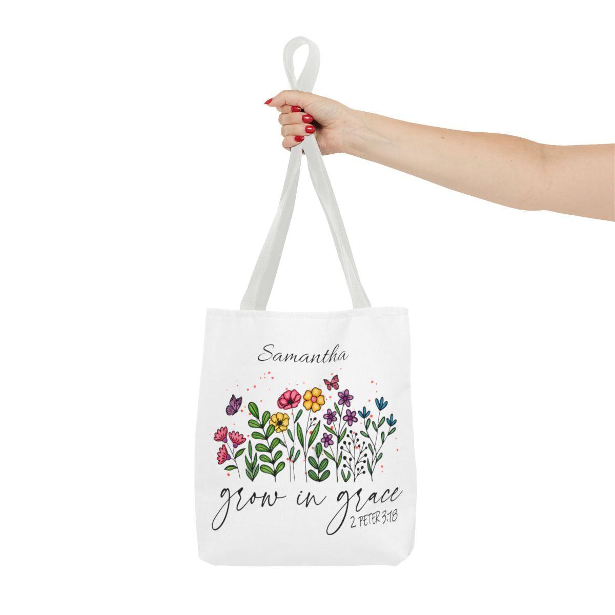 Grow in Grace Personalized Tote Bag - Unique Faith-Inspired Gift - Sukmit Creation - Grow in Grace Personalized Tote Bag - Unique Faith-Inspired Gift - #tag1#