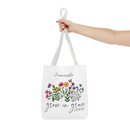 Grow in Grace Personalized Tote Bag - Unique Faith-Inspired Gift - Sukmit Creation - Grow in Grace Personalized Tote Bag - Unique Faith-Inspired Gift - #tag1#