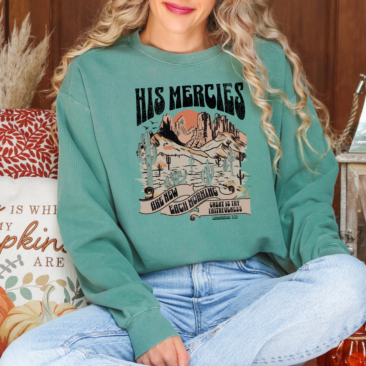 His Mercies Are New Every Morning" Sweatshirt - Inspirational Apparel - Sukmit Creation - His Mercies Are New Every Morning" Sweatshirt - Inspirational Apparel - #tag1#