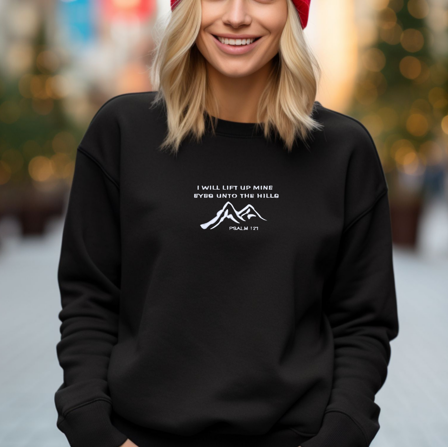Lift Your Eyes Mountain Sweatshirt - Christian Apparel - Psalm 121:1 - Sukmit Creation - Lift Your Eyes Mountain Sweatshirt - Christian Apparel - Psalm 121:1 - #tag1#