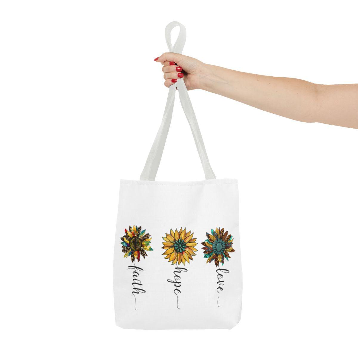 Love, Hope, Faith: Personalized Christian Tote Bag - Sukmit Creation - Love, Hope, Faith: Personalized Christian Tote Bag - #tag1#