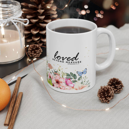 Loved Beyond Measure, Ephesians 3:19  Ceramic 110z Mug. - Sukmit Creation - Loved Beyond Measure, Ephesians 3:19  Ceramic 110z Mug. - #tag1#