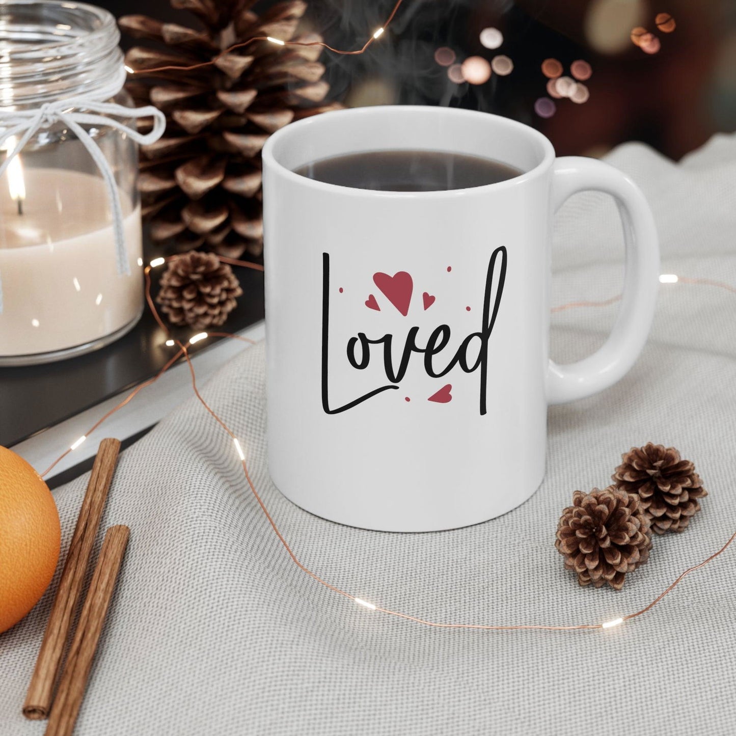Loved Ceramic Coffee Cups, 11oz, 15oz - Sukmit Creation - Loved Ceramic Coffee Cups, 11oz, 15oz - #tag1#