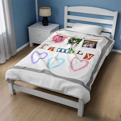My Family Velveteen Plush Blanket - Sukmit Creation - My Family Velveteen Plush Blanket - #tag1#