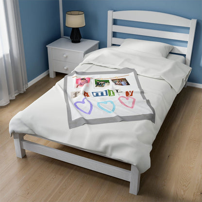 My Family Velveteen Plush Blanket - Sukmit Creation - My Family Velveteen Plush Blanket - #tag1#