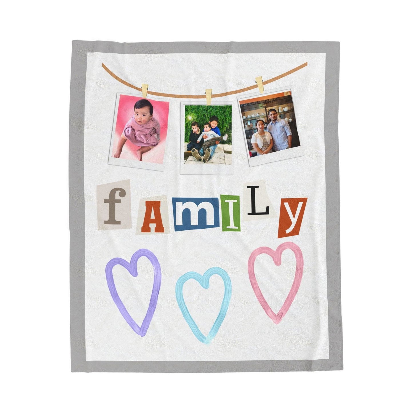 My Family Velveteen Plush Blanket - Sukmit Creation - My Family Velveteen Plush Blanket - #tag1#