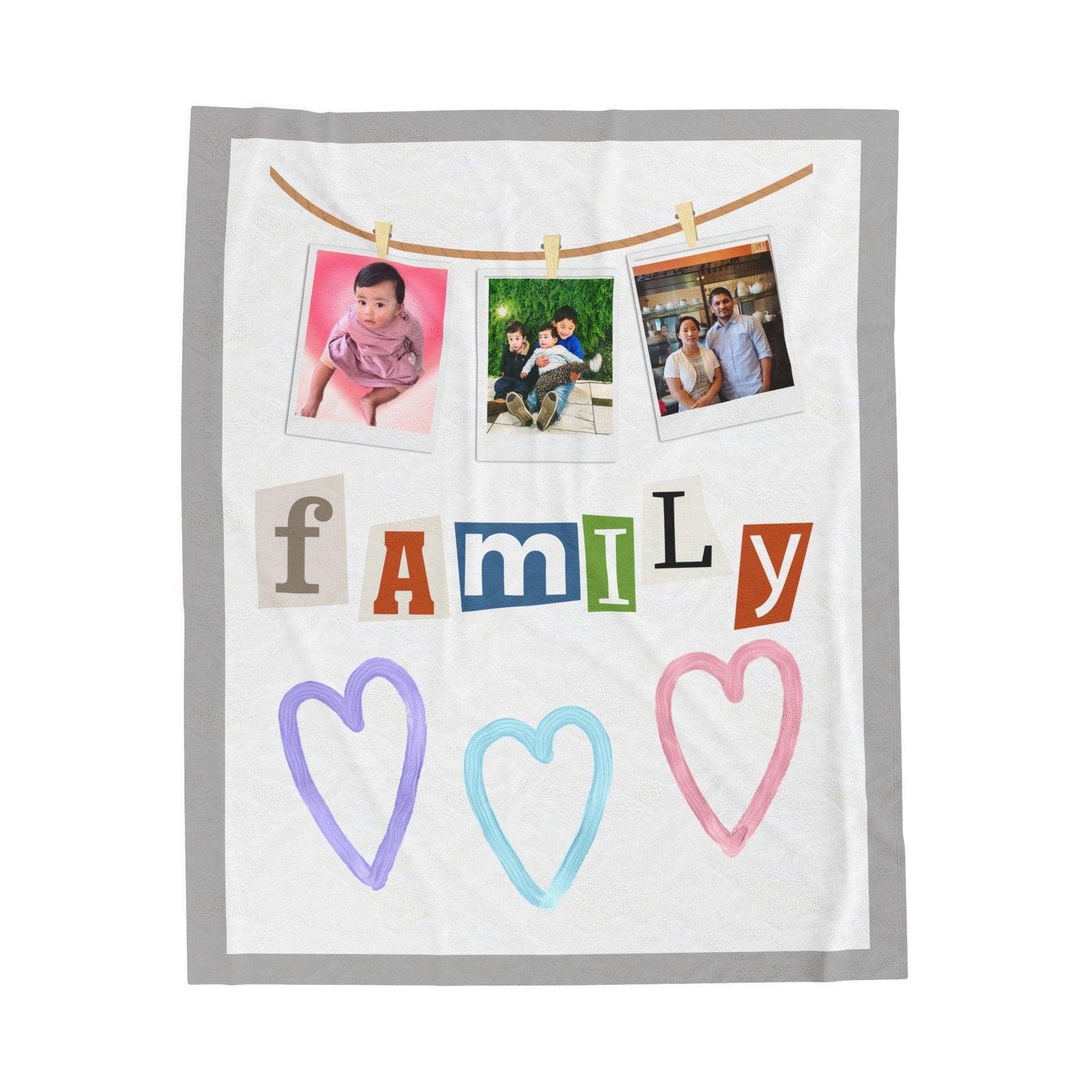 My Family Velveteen Plush Blanket - Sukmit Creation - My Family Velveteen Plush Blanket - #tag1#