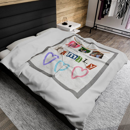 My Family Velveteen Plush Blanket - Sukmit Creation - My Family Velveteen Plush Blanket - #tag1#