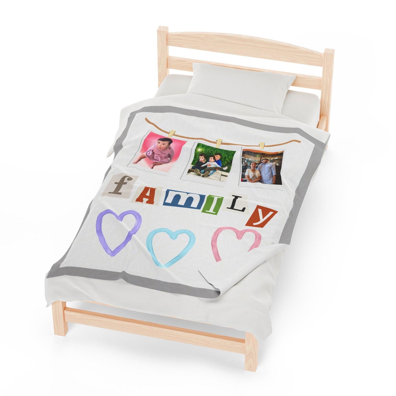 My Family Velveteen Plush Blanket - Sukmit Creation - My Family Velveteen Plush Blanket - #tag1#