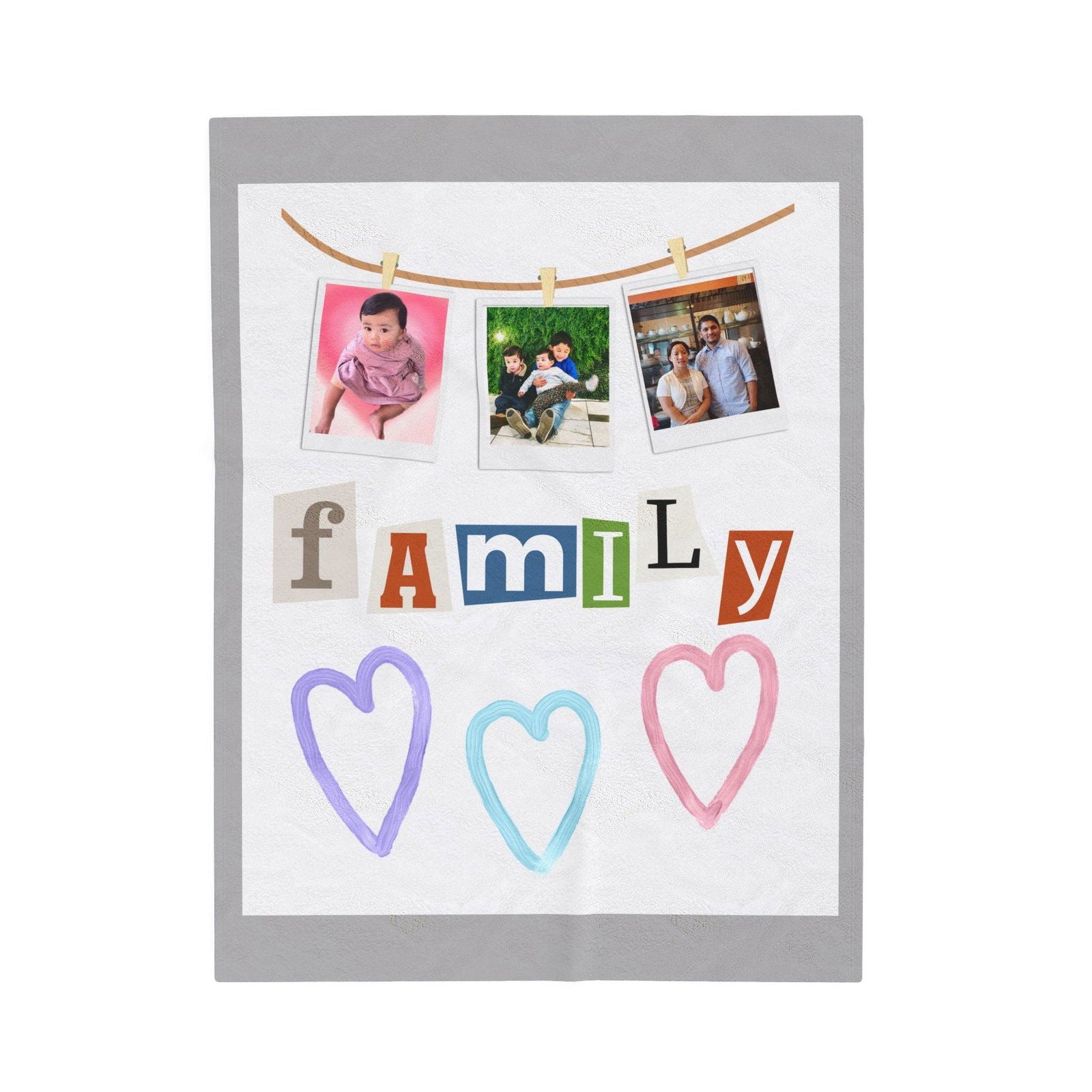 My Family Velveteen Plush Blanket - Sukmit Creation - My Family Velveteen Plush Blanket - #tag1#
