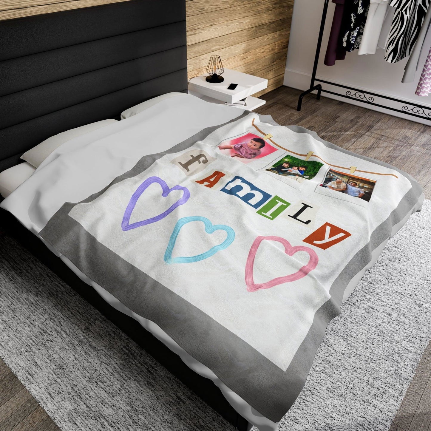 My Family Velveteen Plush Blanket - Sukmit Creation - My Family Velveteen Plush Blanket - #tag1#