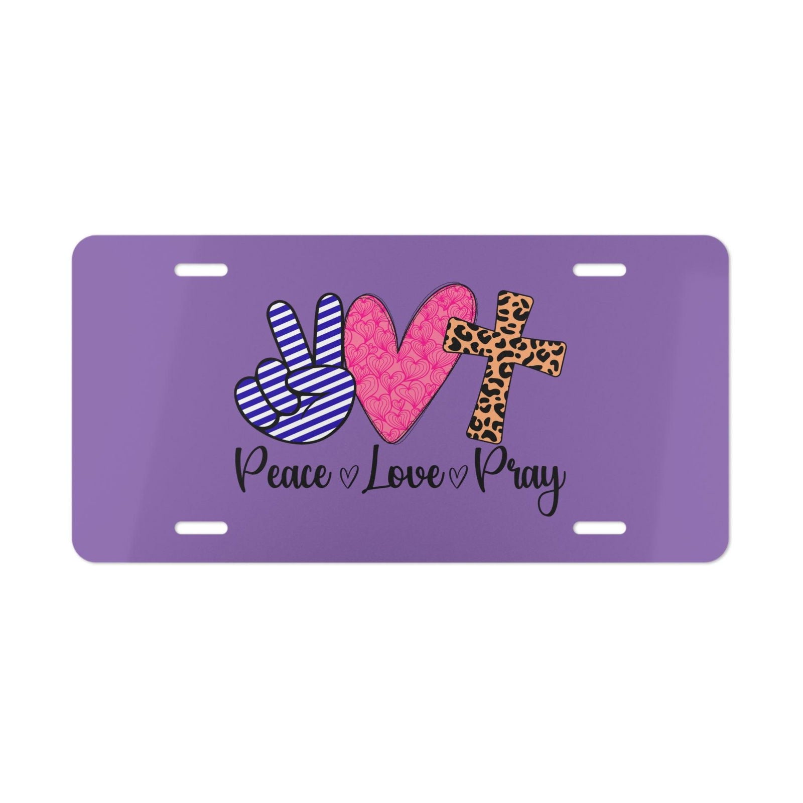 Peace love pray Vanity Plate - Sukmit Creation - Peace love pray Vanity Plate - #tag1#