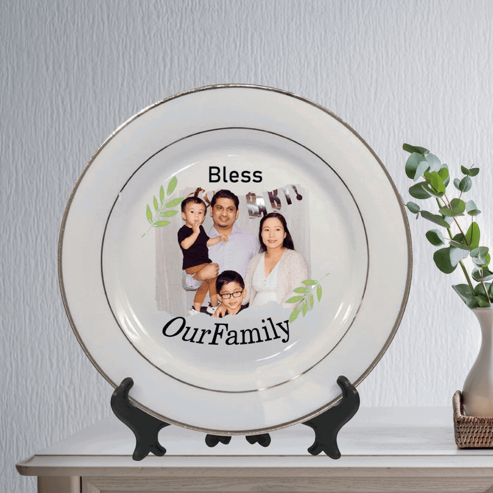 Personalized 8-Inch Plate: Elevate Home Decor & Gift-Giving with Customized Elegance - Sukmit Creation - Personalized 8-Inch Plate: Elevate Home Decor & Gift-Giving with Customized Elegance - #tag1#