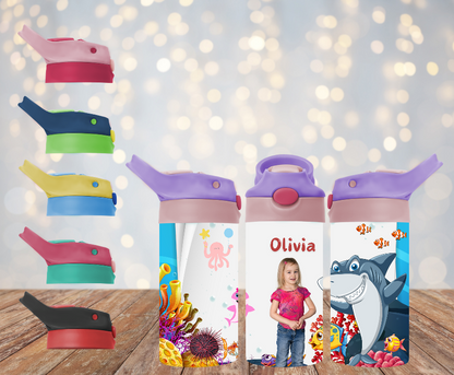 Personalized Kids Tumbler, Kids Flip Tumbler 12oz, Custom Tumbler,Kids, carton Shark - Sukmit Creation - Personalized Kids Tumbler, Kids Flip Tumbler 12oz, Custom Tumbler,Kids, carton Shark - #tag1#