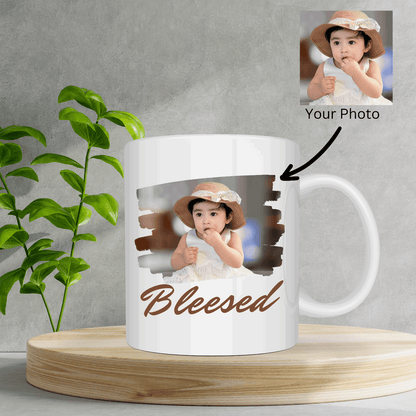 Personalized Photo Coffee Mug - 110z Ceramic Cofee Mug, Blessed. - Sukmit Creation - Personalized Photo Coffee Mug - 110z Ceramic Cofee Mug, Blessed. - #tag1#