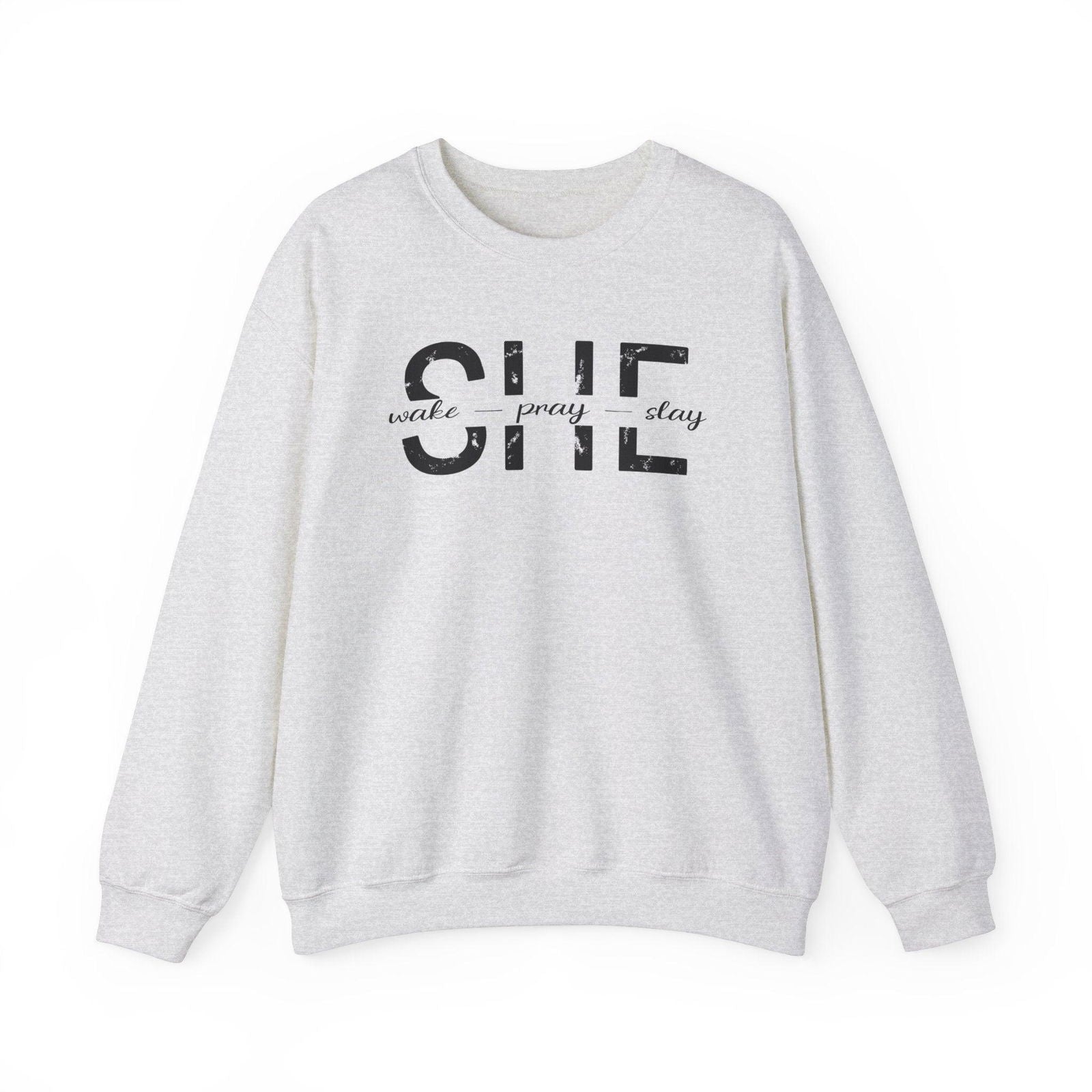 She Wake, Pray, Stay, Unisex Heavy Blend™ Crewneck Sweatshirt - Sukmit Creation - She Wake, Pray, Stay, Unisex Heavy Blend™ Crewneck Sweatshirt - #tag1#