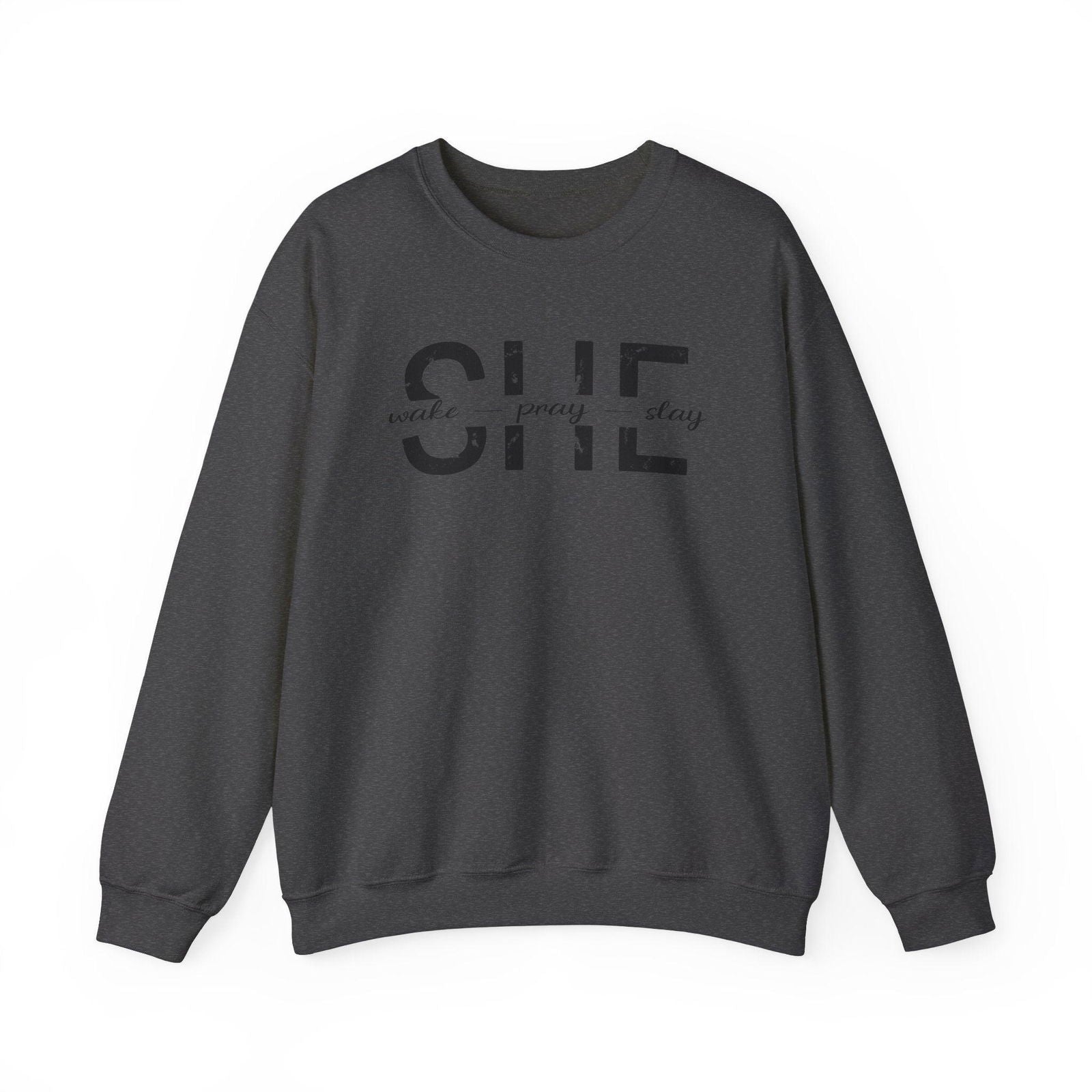 She Wake, Pray, Stay, Unisex Heavy Blend™ Crewneck Sweatshirt - Sukmit Creation - She Wake, Pray, Stay, Unisex Heavy Blend™ Crewneck Sweatshirt - #tag1#