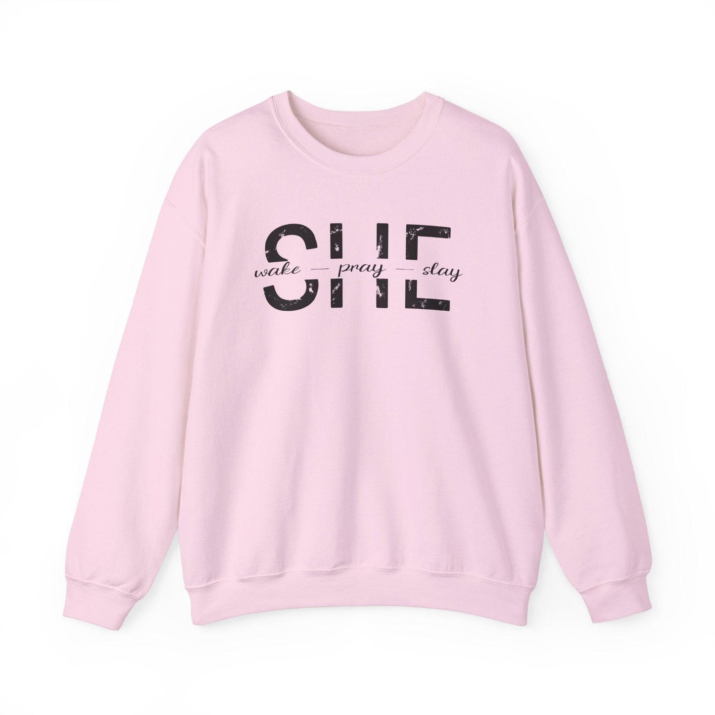 She Wake, Pray, Stay, Unisex Heavy Blend™ Crewneck Sweatshirt - Sukmit Creation - She Wake, Pray, Stay, Unisex Heavy Blend™ Crewneck Sweatshirt - #tag1#