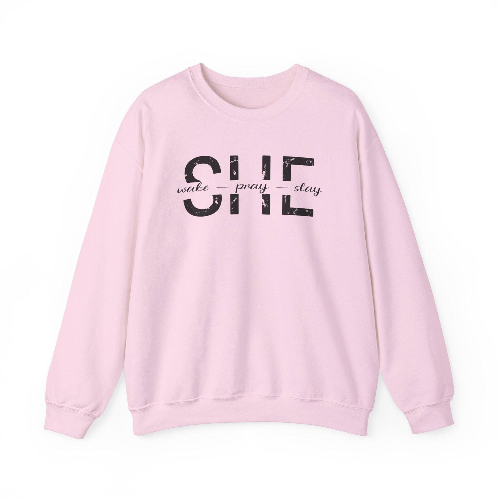 She Wake, Pray, Stay, Unisex Heavy Blend™ Crewneck Sweatshirt - Sukmit Creation - She Wake, Pray, Stay, Unisex Heavy Blend™ Crewneck Sweatshirt - #tag1#