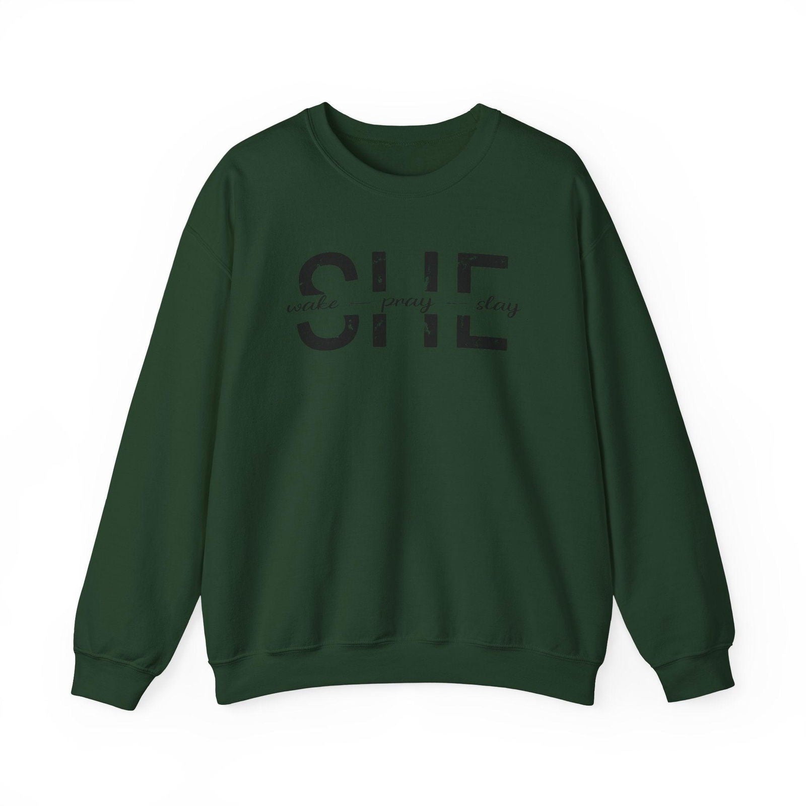 She Wake, Pray, Stay, Unisex Heavy Blend™ Crewneck Sweatshirt - Sukmit Creation - She Wake, Pray, Stay, Unisex Heavy Blend™ Crewneck Sweatshirt - #tag1#