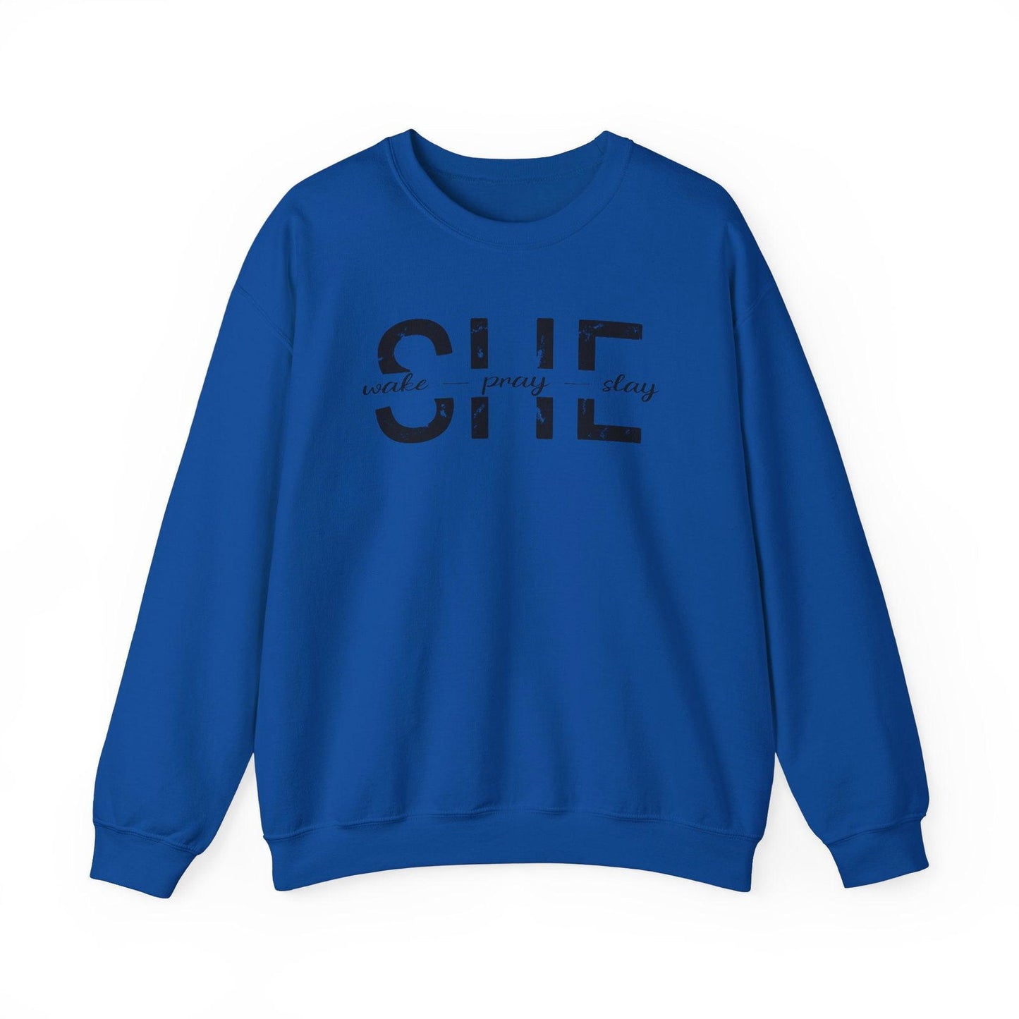 She Wake, Pray, Stay, Unisex Heavy Blend™ Crewneck Sweatshirt - Sukmit Creation - She Wake, Pray, Stay, Unisex Heavy Blend™ Crewneck Sweatshirt - #tag1#