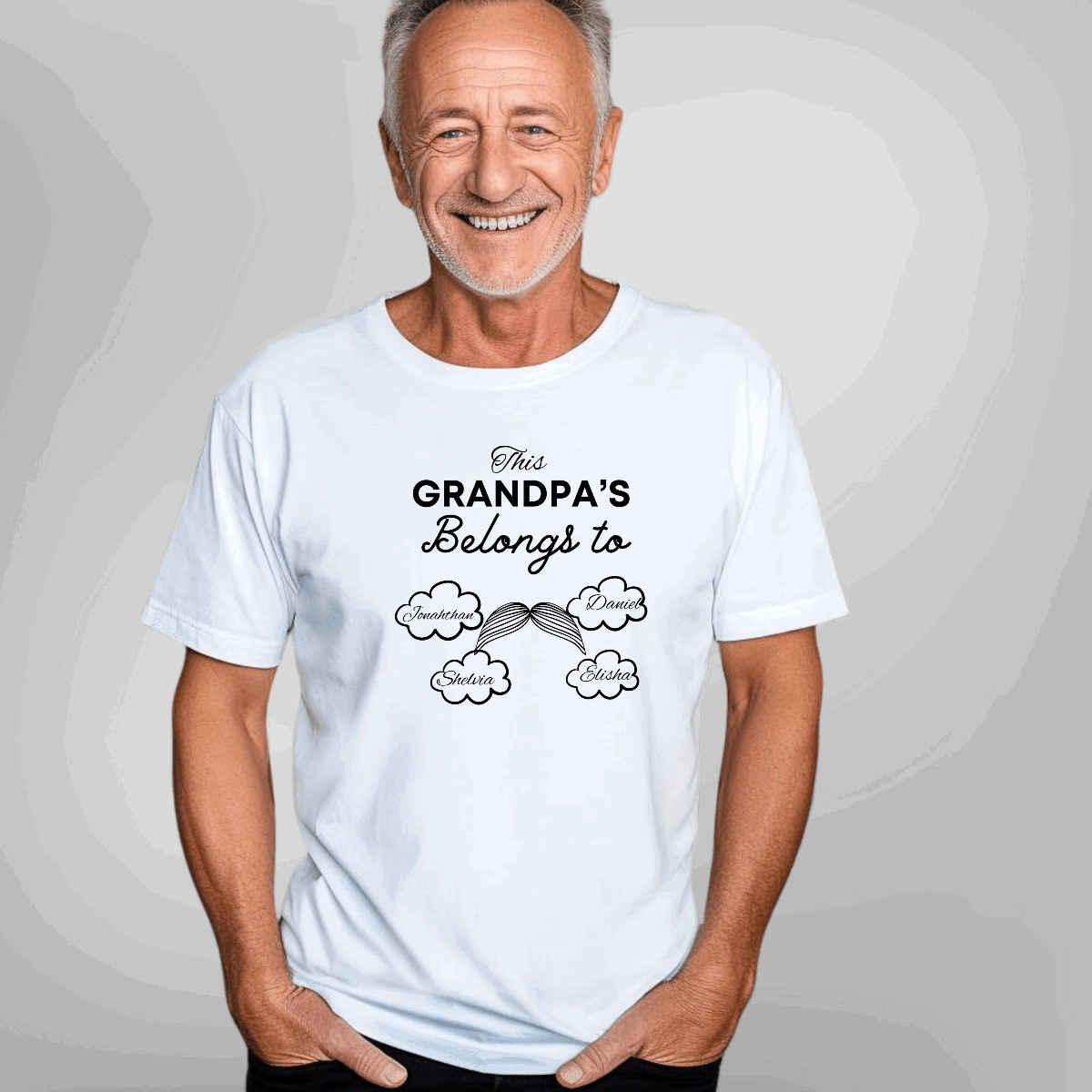 This Grandpa Belongs to [Personalized Name] T-Shirt - A Heartwarming Gift for Grandpas - Sukmit Creation - This Grandpa Belongs to [Personalized Name] T-Shirt - A Heartwarming Gift for Grandpas - #tag1#