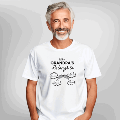 This Grandpa Belongs to [Personalized Name] T-Shirt - A Heartwarming Gift for Grandpas - Sukmit Creation - This Grandpa Belongs to [Personalized Name] T-Shirt - A Heartwarming Gift for Grandpas - #tag1#