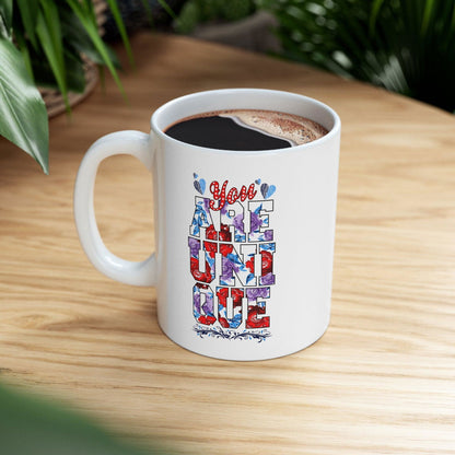Yes you are Uniqe and loved Ceramic Mug 11oz - Sukmit Creation - Yes you are Uniqe and loved Ceramic Mug 11oz - #tag1#