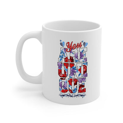 Yes you are Uniqe and loved Ceramic Mug 11oz - Sukmit Creation - Yes you are Uniqe and loved Ceramic Mug 11oz - #tag1#