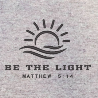 Embroidered Christian Crewneck Sweatshirt – Be the Light – Sukmit Creation