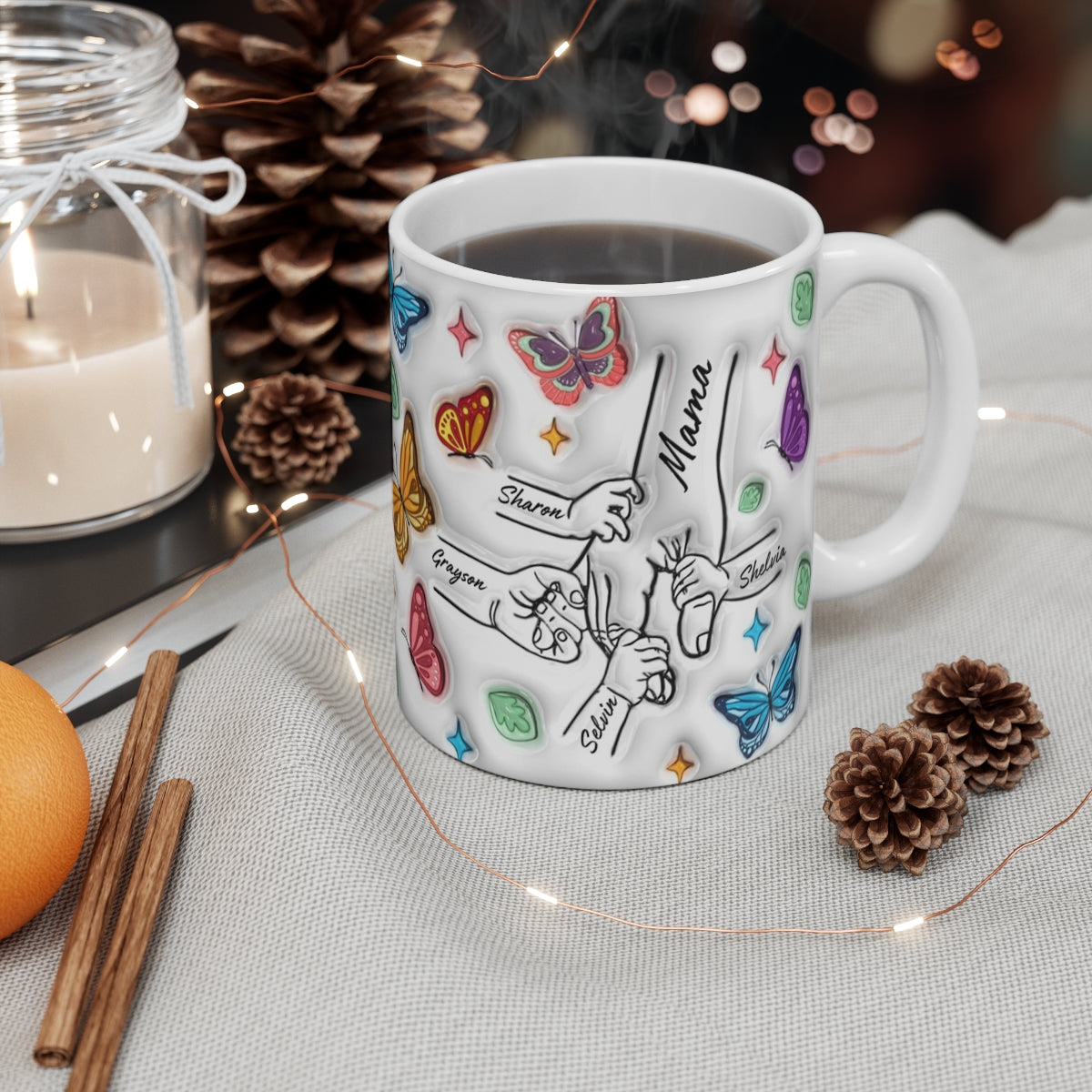 Mom 3d puff family Mug 5
